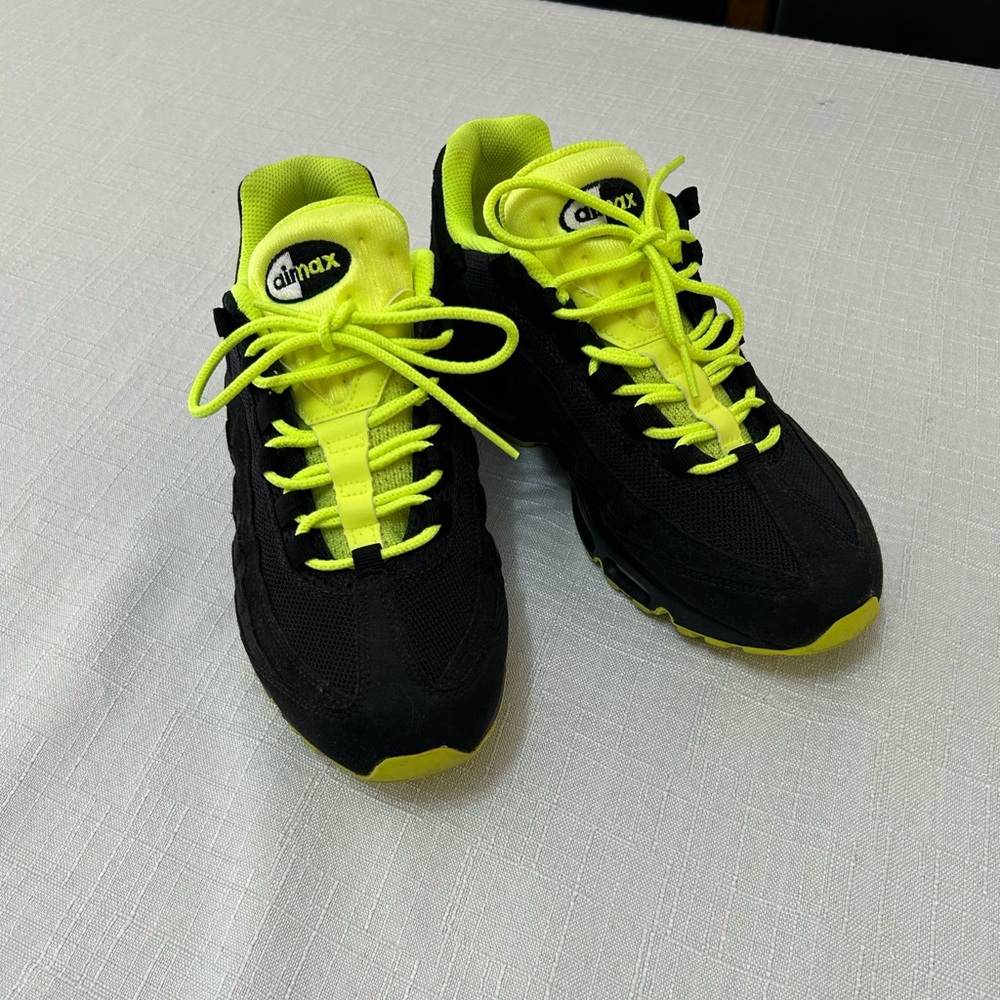 Nike Air Max Black and Neon Yellow Sneakers
